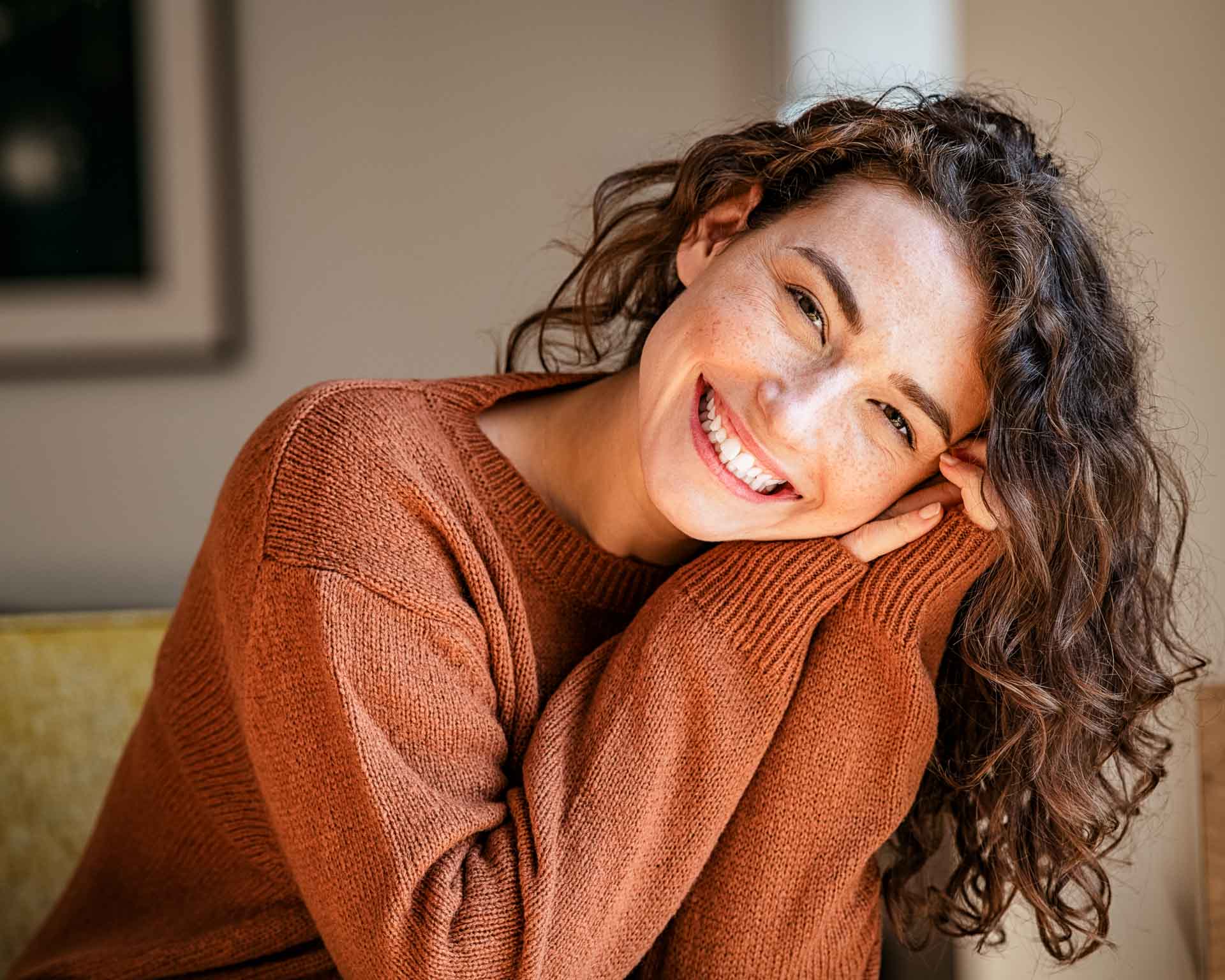 Woman smiling for Grand Blanc Dental Center in Grand Blanc, Michigan